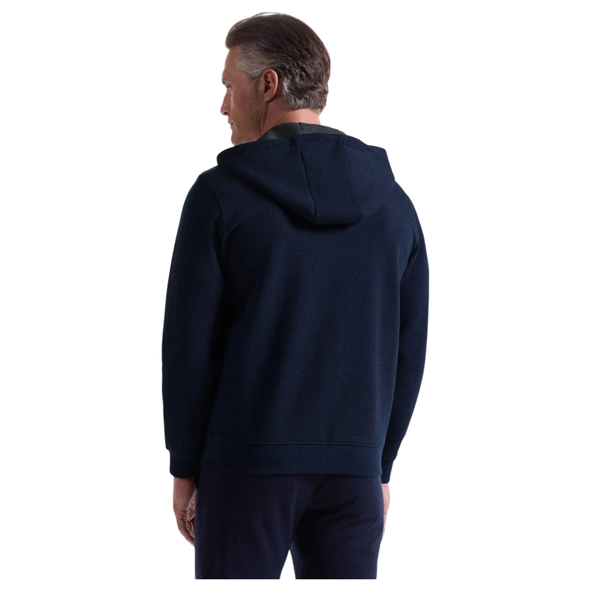 Bugatchi Heathered Pique Full Zip Hoodie HF2403K83
