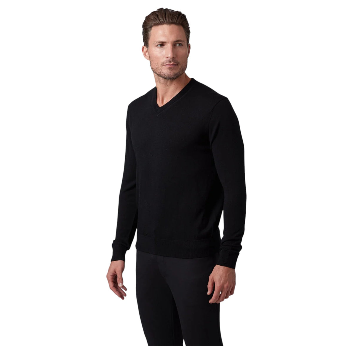 Raffi Classic V-Neck Sweater in 100% Merino Wool HWC19391 Mix