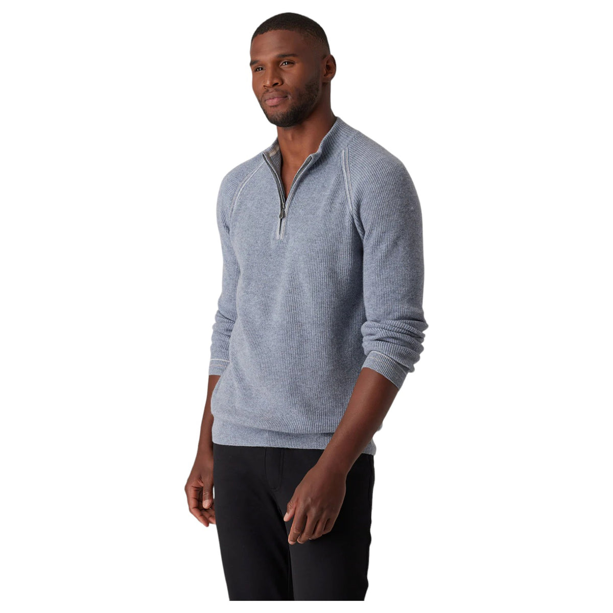 Raffi Classic Men's Cashmere Sweater The Holden In Sorbet HZR12438-Z Storm