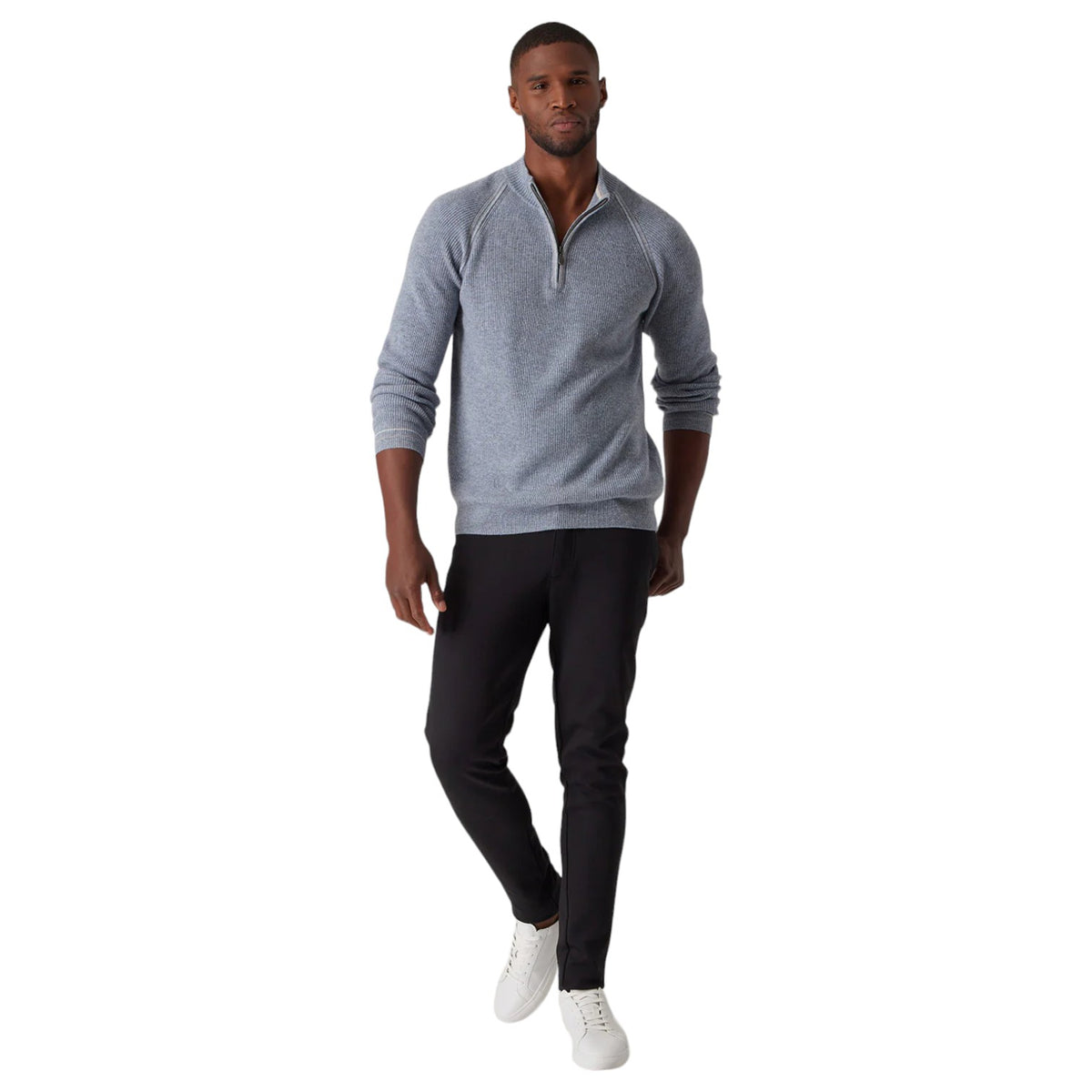 Raffi Classic Men's Cashmere Sweater The Holden In Sorbet HZR12438-Z Storm