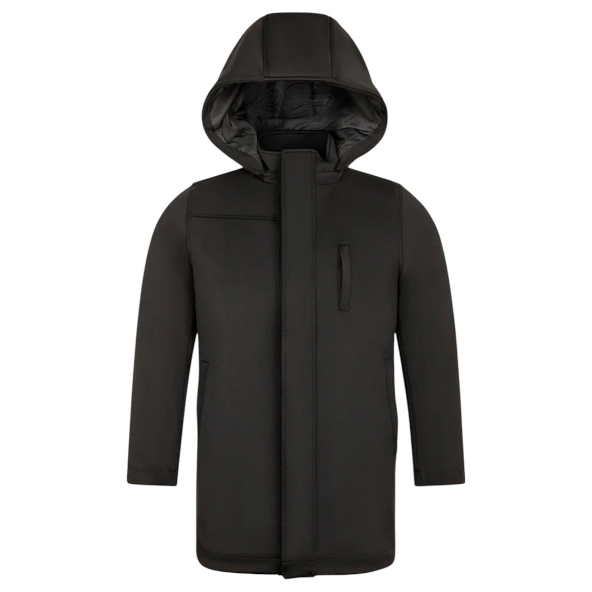 T.O Boys Jackson Puffer Rain Coat With Hood Black