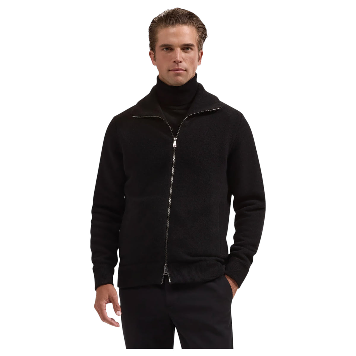 BUGATCHI Melange Wool-Blend Full-Zip Sweater KH603FZ1