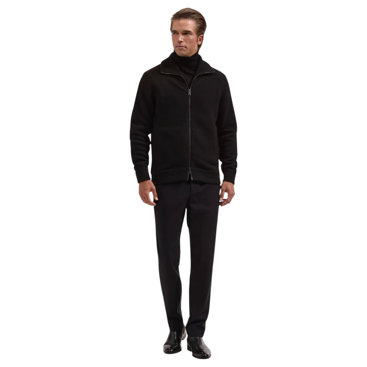 BUGATCHI Melange Wool-Blend Full-Zip Sweater KH603FZ1