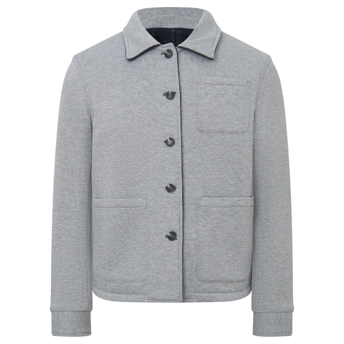 Luchiano Visconti Reversible Jacquard Punto Jacket Grey / Indigo