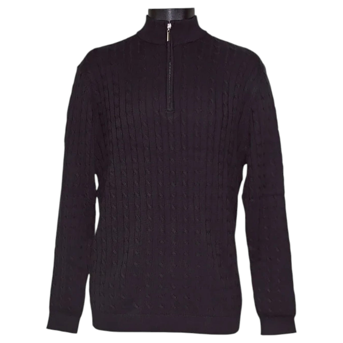 Lavane Cable-Knit Quarter-Zip Sweater Style 2652