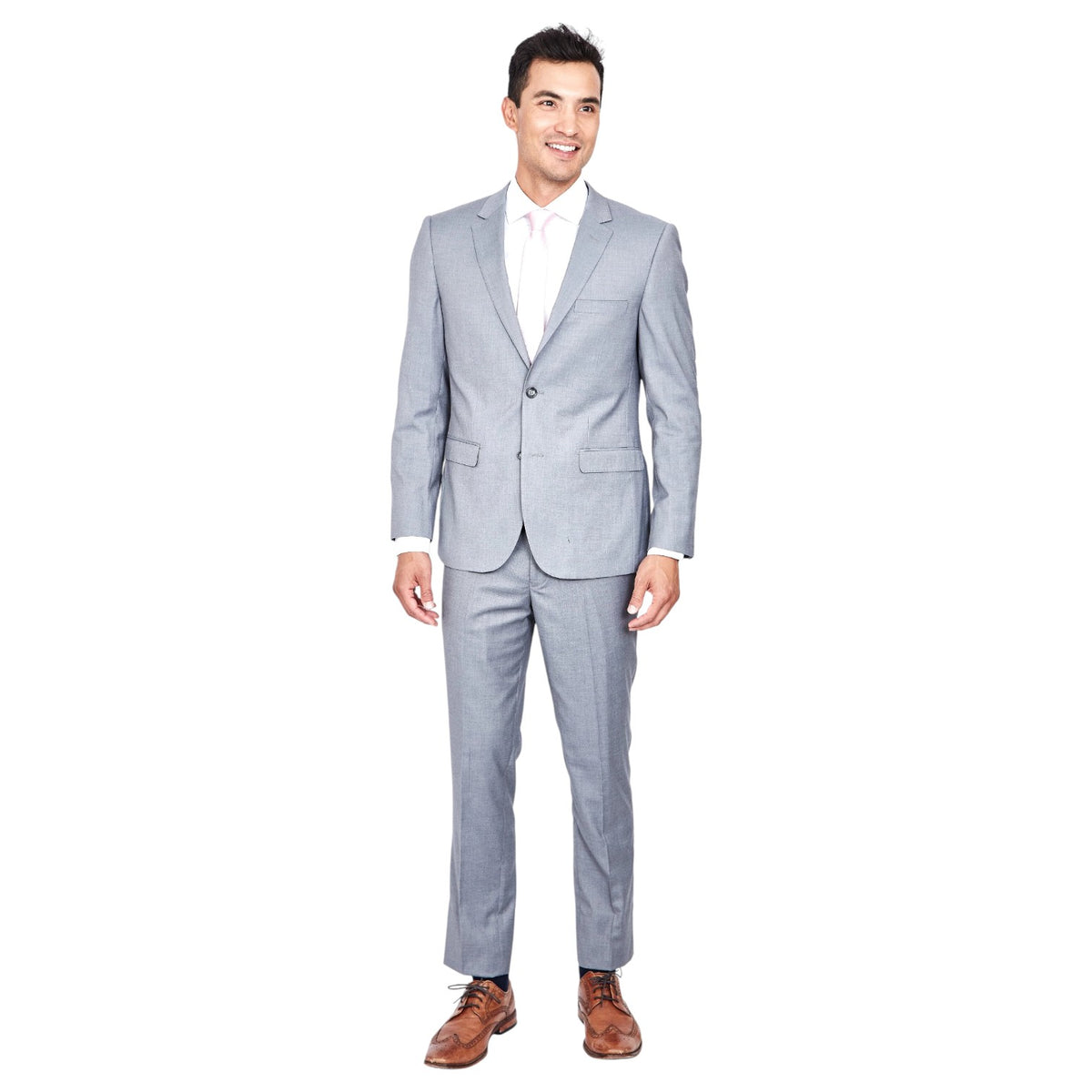 TS-Light Grey Stretch Suit