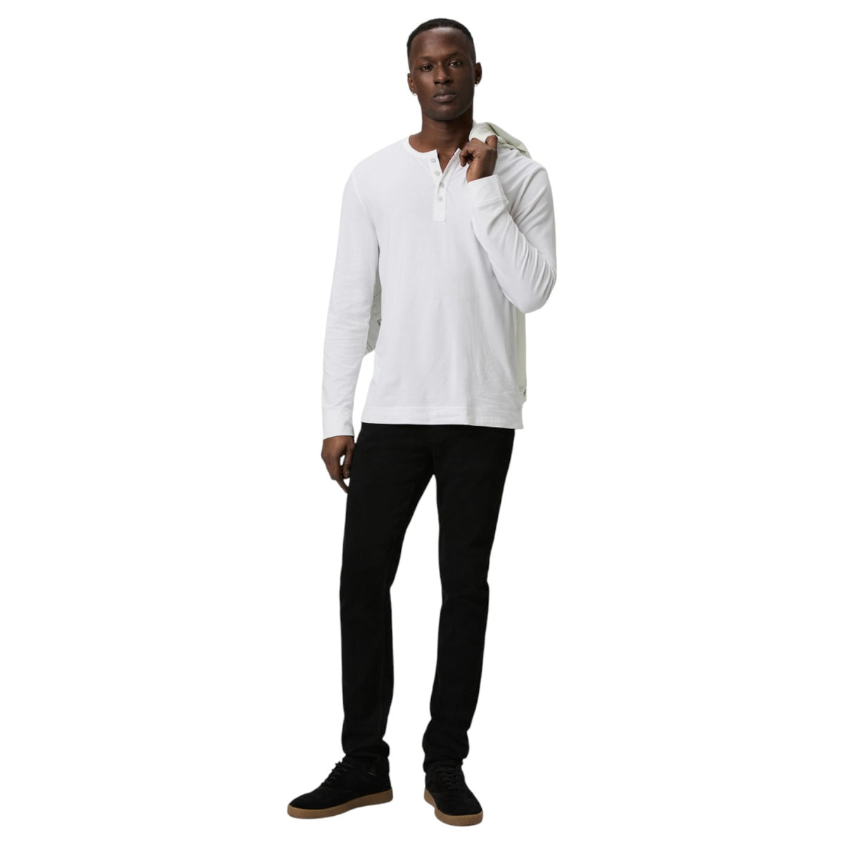 PAIGE Lennox Slim Fit Jeans In Black Shadow M653521-W2139
