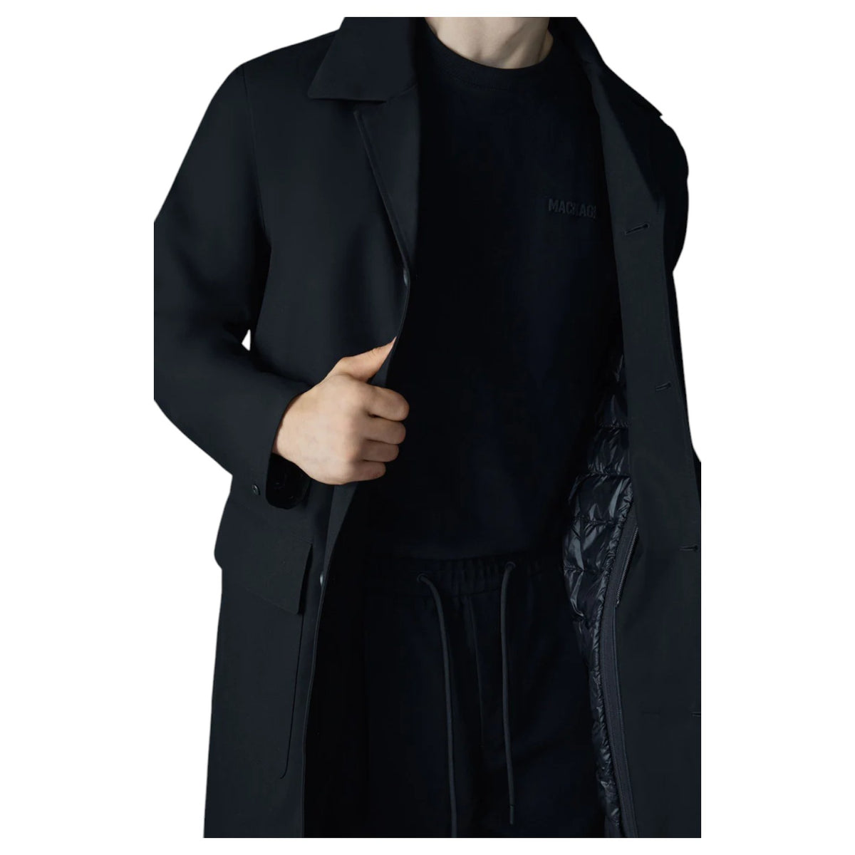 Mackage Mathias 3-in-1 Balmacaan Coat with Removable Down Liner
