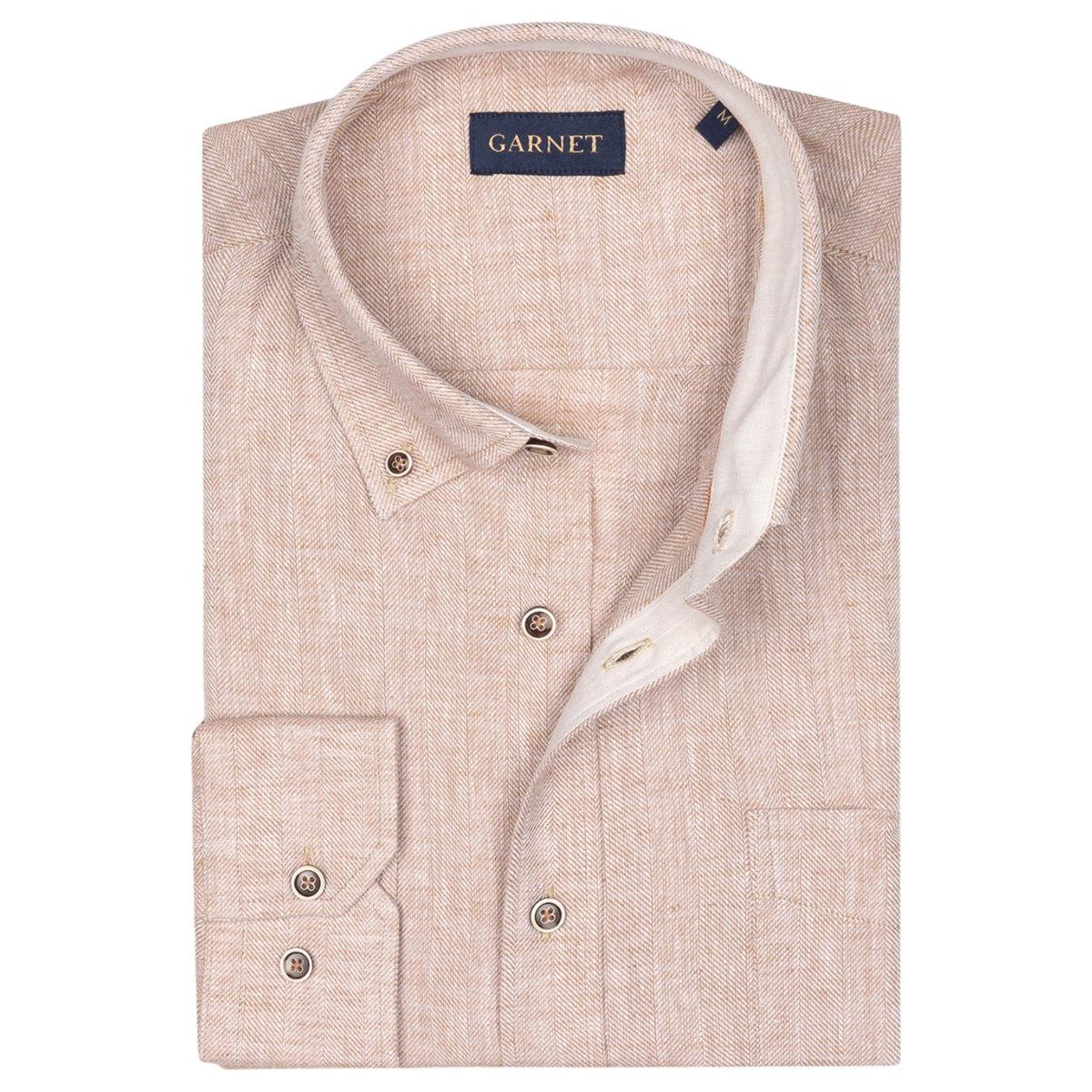Garnet Men's Sport Shirts L/S 2411104 9/Beige