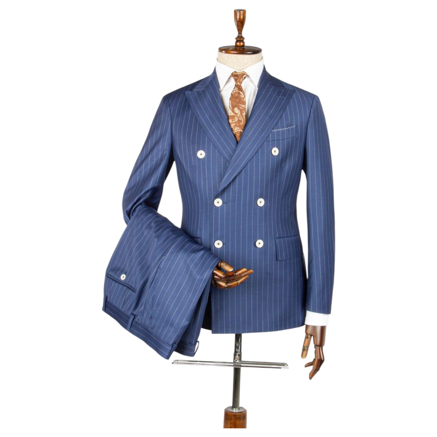 Victor Baron Men's Suits 7692 G20 Royal Blue Double Breasted – J&Z