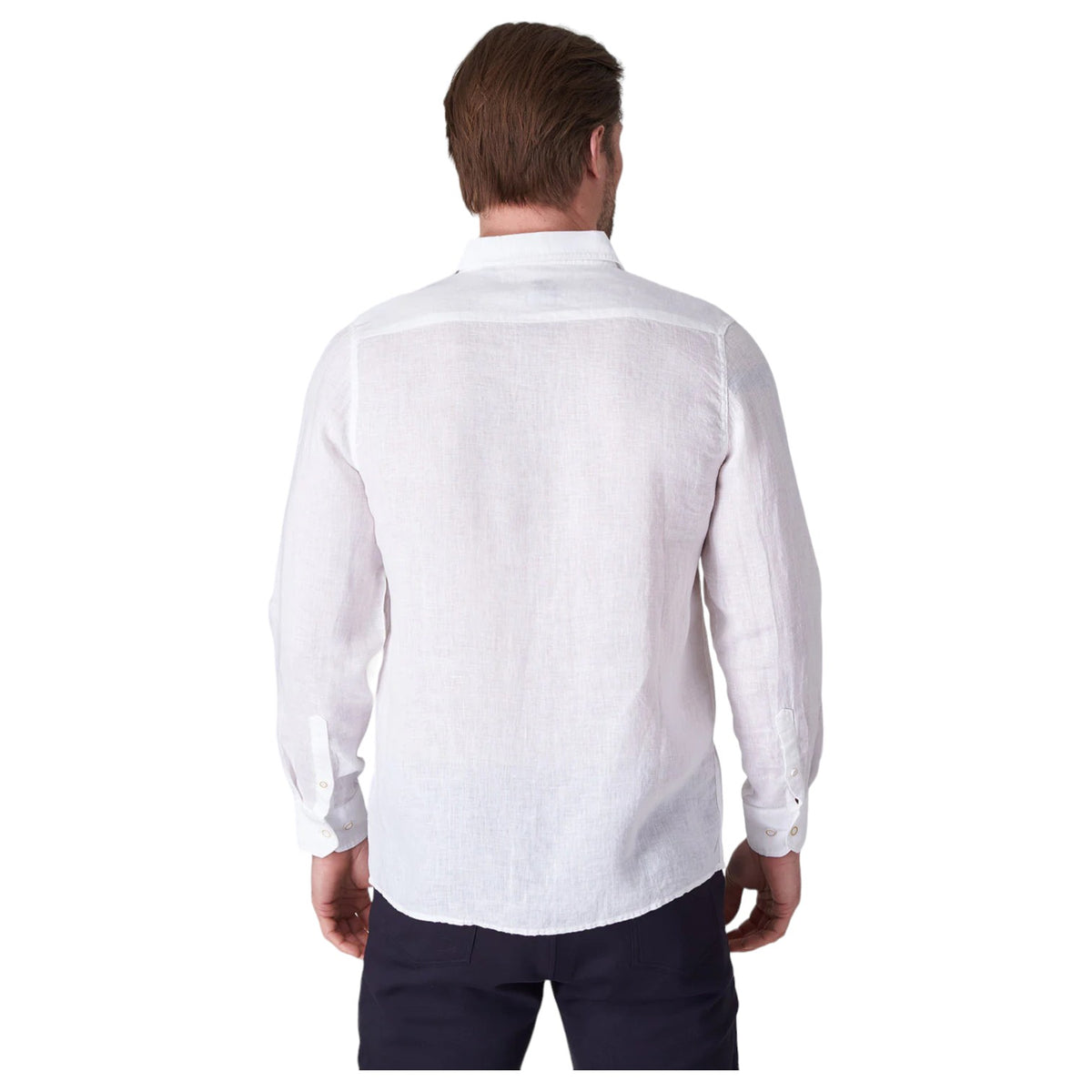 Raffi Linen Shirt In White QP12800 White