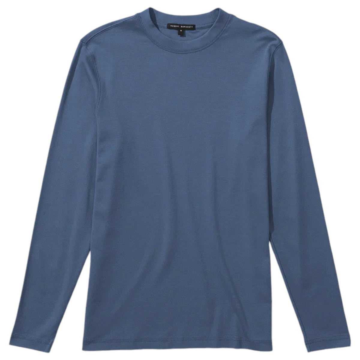 Robert Barakett Geogia High Crew Long Sleeve Tee In Metallic Blue RB82247