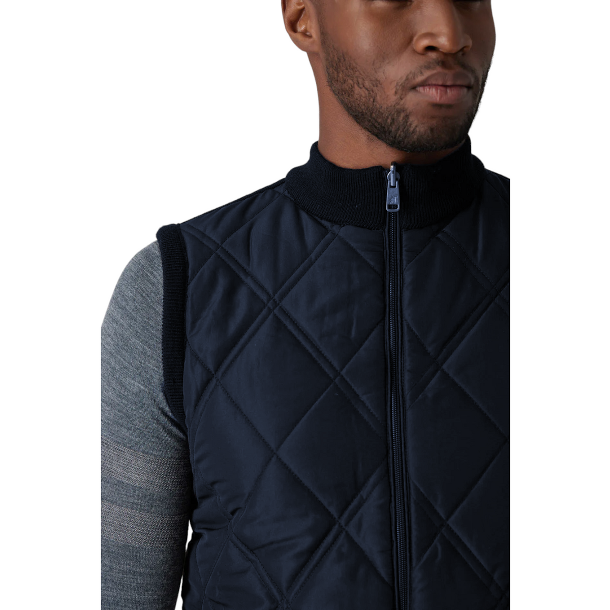 Raffi Zip Front Vest HWQ17230-Z Navy