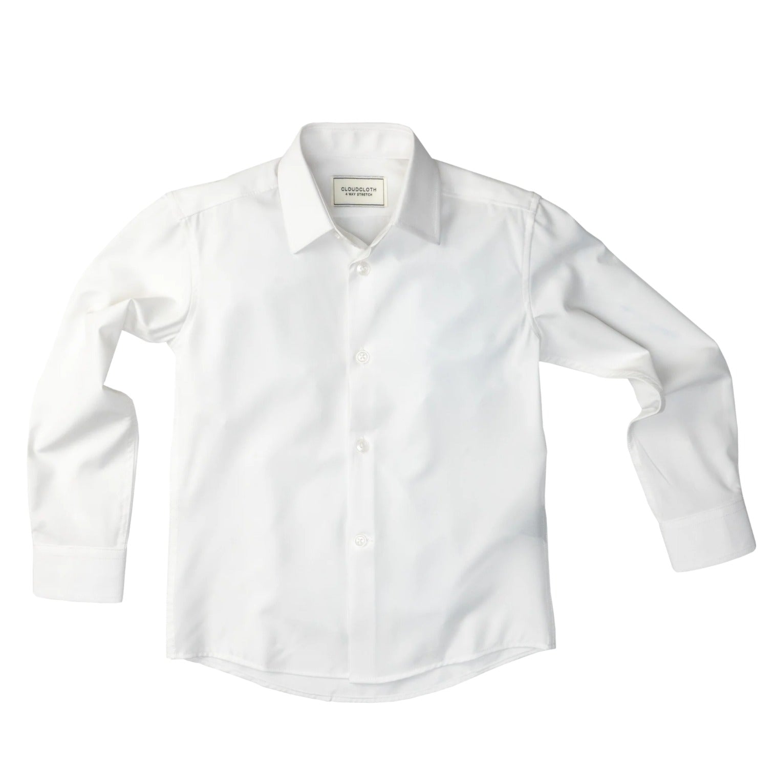 stretch white dress shirt Comfort Stretch Non-Iron Solid Dress Shirt With Contrast Trim