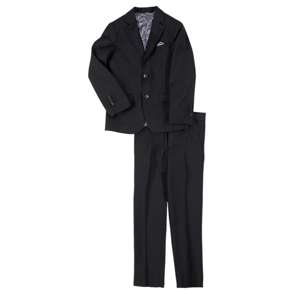 Isaac Mizrahi Boy's 2 Piece Suit In Black ST2639 Black