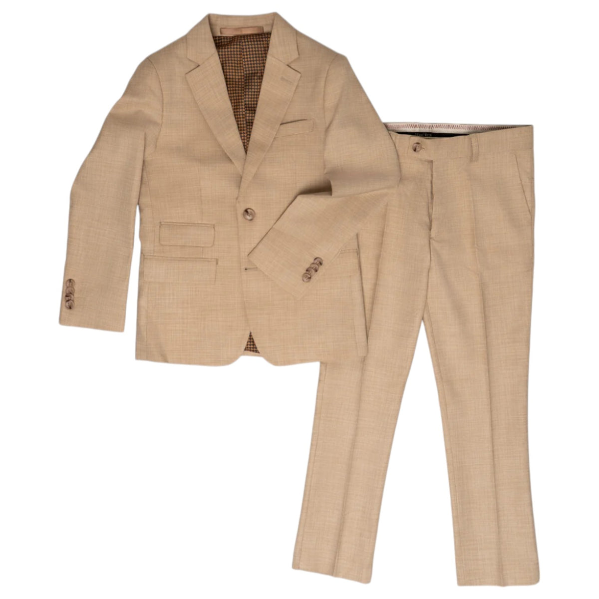 Isaac Mizrahi Boy's 2 Piece Suit in Sand ST2660