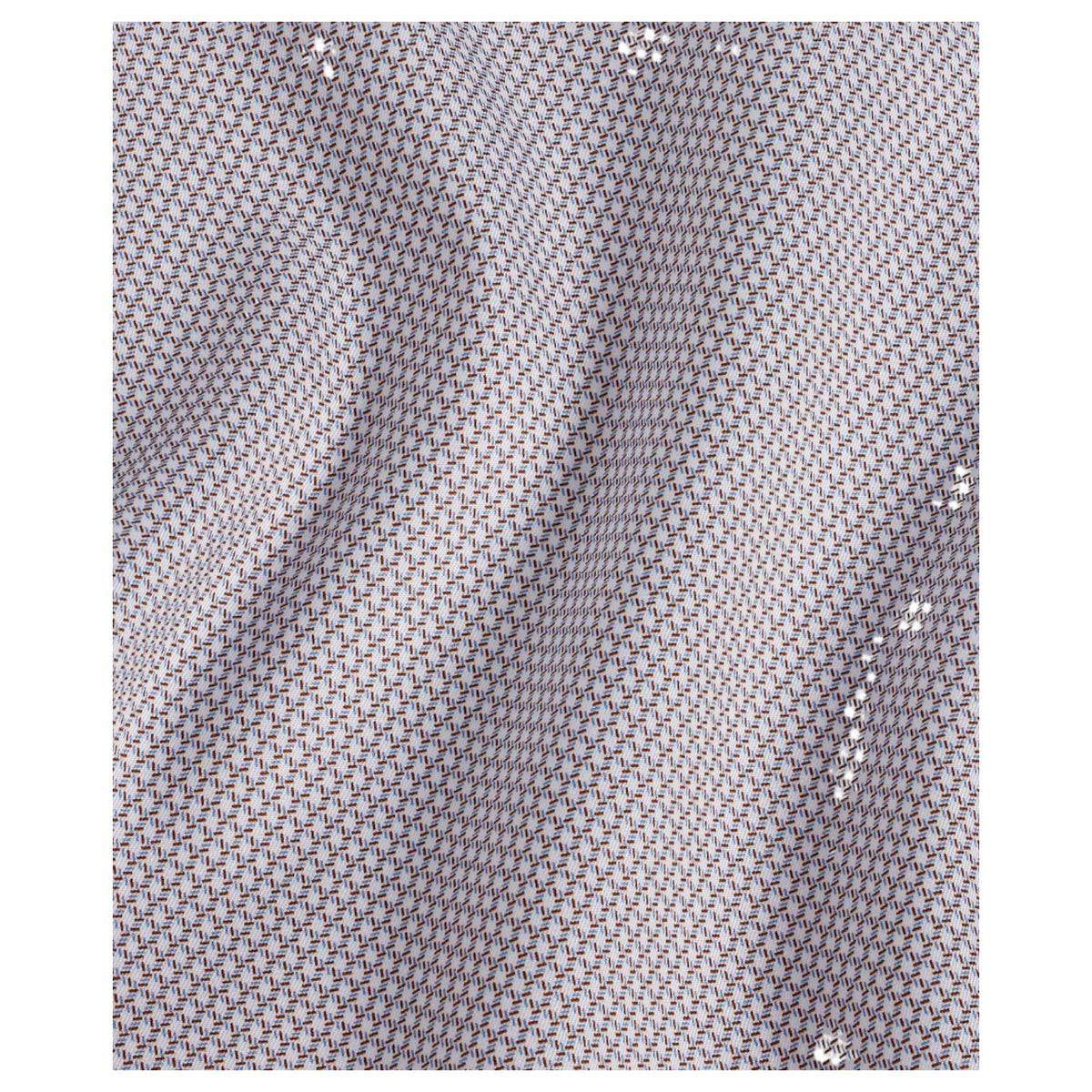 David Donahue Chocolate & Sky Micro Print Dress Shirt TBSP09203214 Chocolate