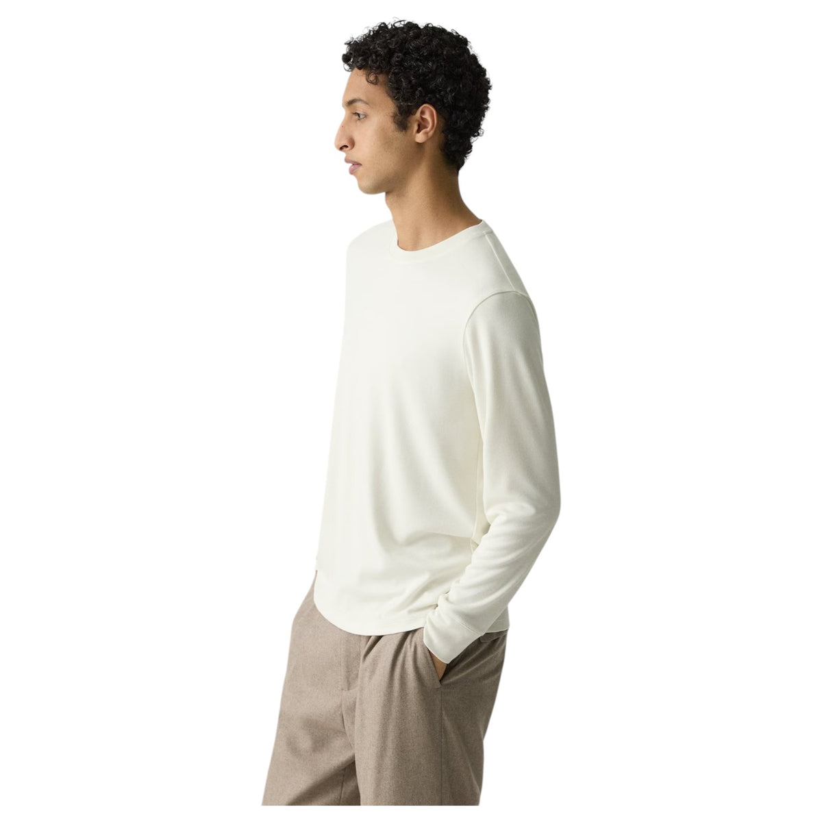 Theory Essential Long-Sleeve Tee in Anemone Modal Jersey