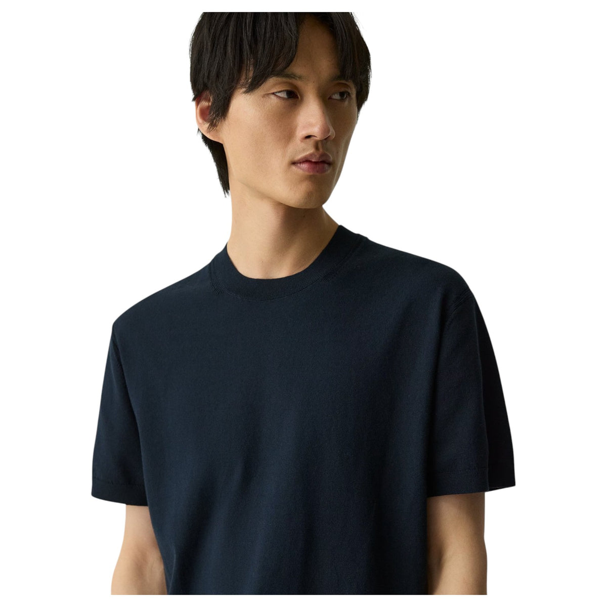 Theory Relaxed Crewneck Tee in Cotton Light Twist In Navy P0584704 Navy