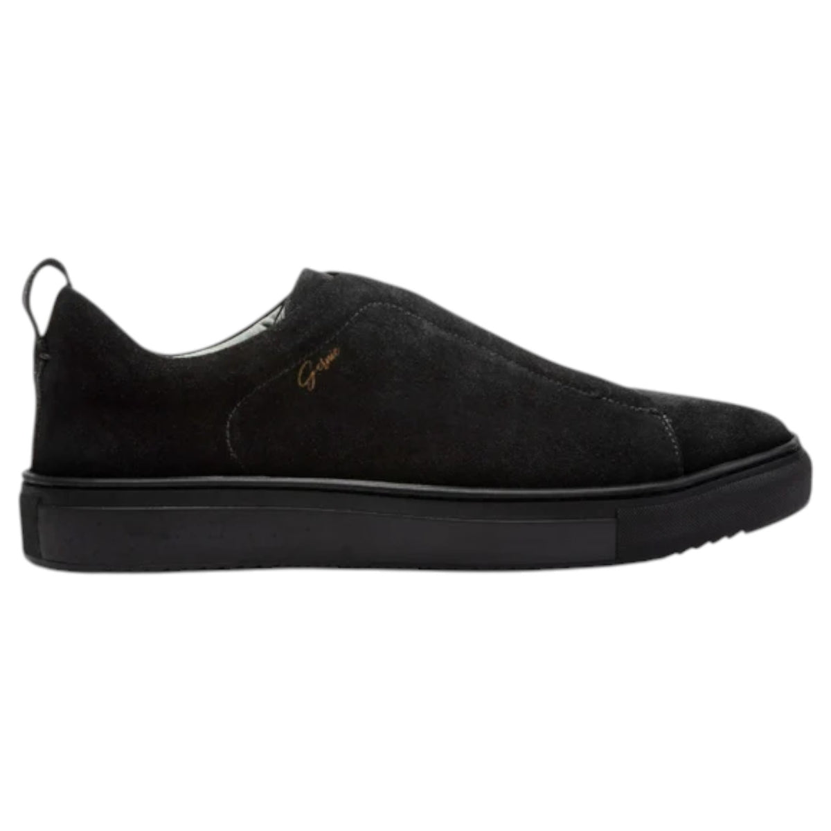 Gernie 33's Laceless Low Top Black Suede 12704-BS