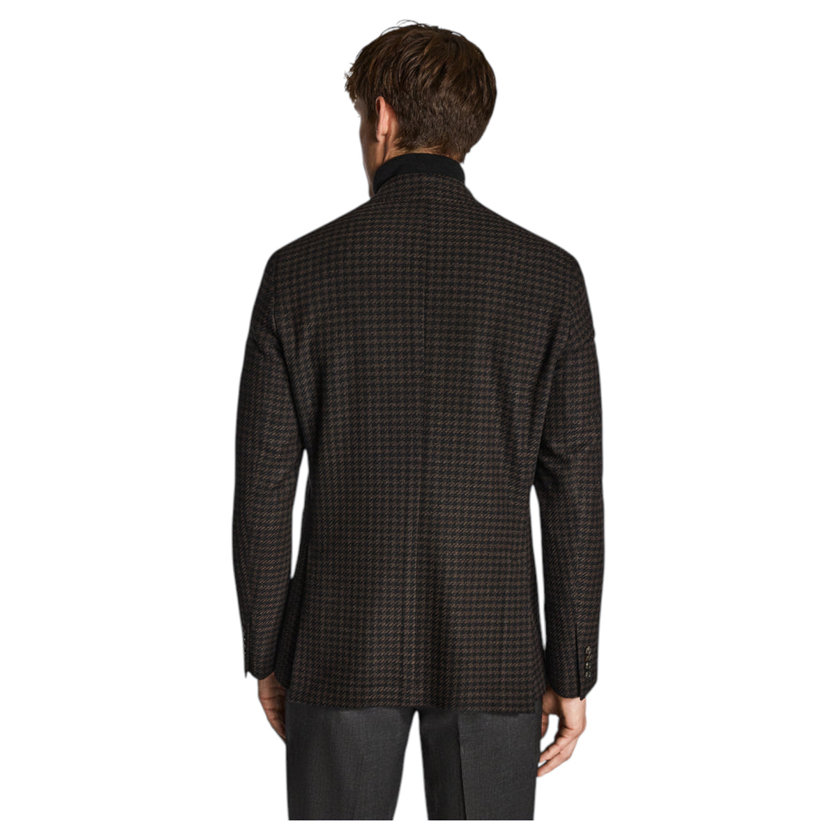 Jack Victor Brown Houndstooth Wool Stretch Blazer – Hamilton