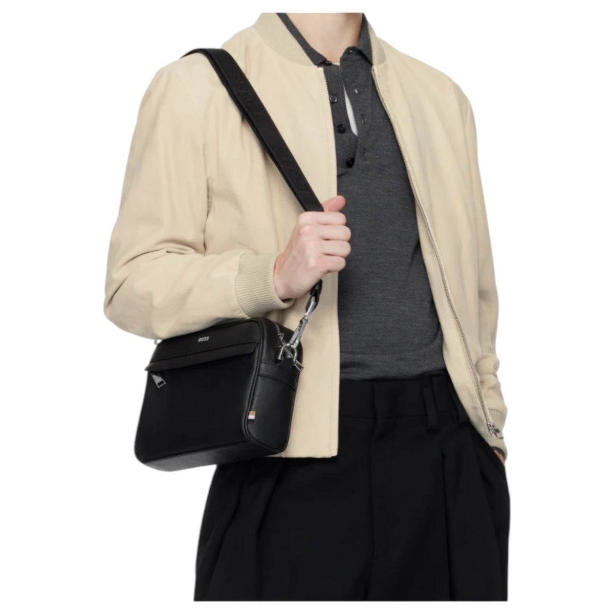 Hugo Boss Logo Shoulder Bag In Black 50548279 001