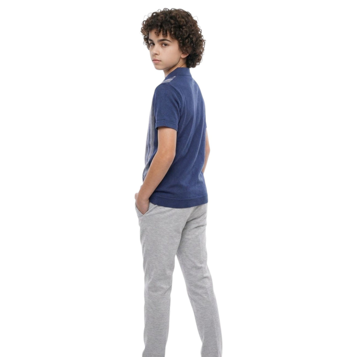 Leo & Zachary Boys L.Grey Stretch Suit BLZ5881