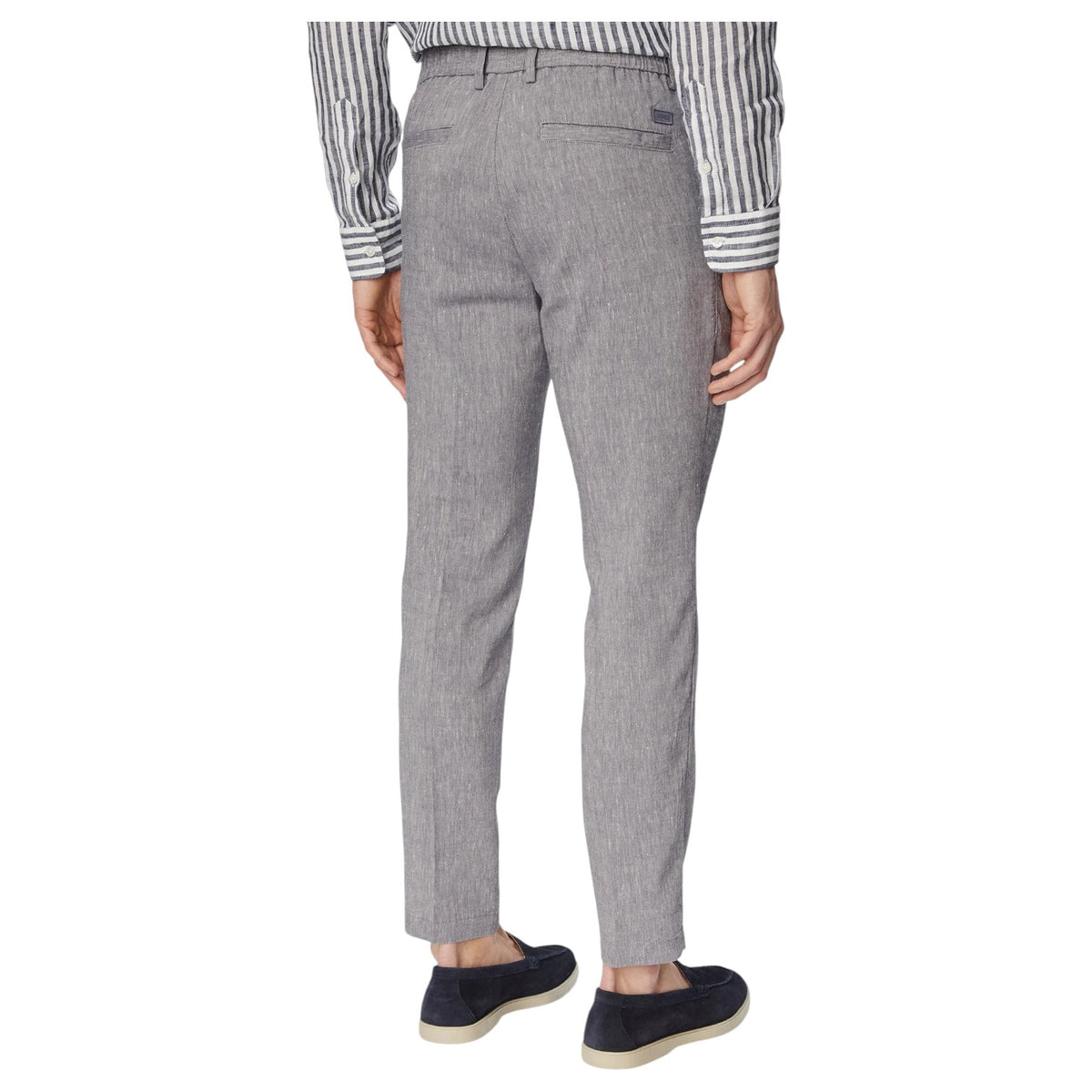 BOSS Modern-Fit Trousers In a Linen Blend 50557859