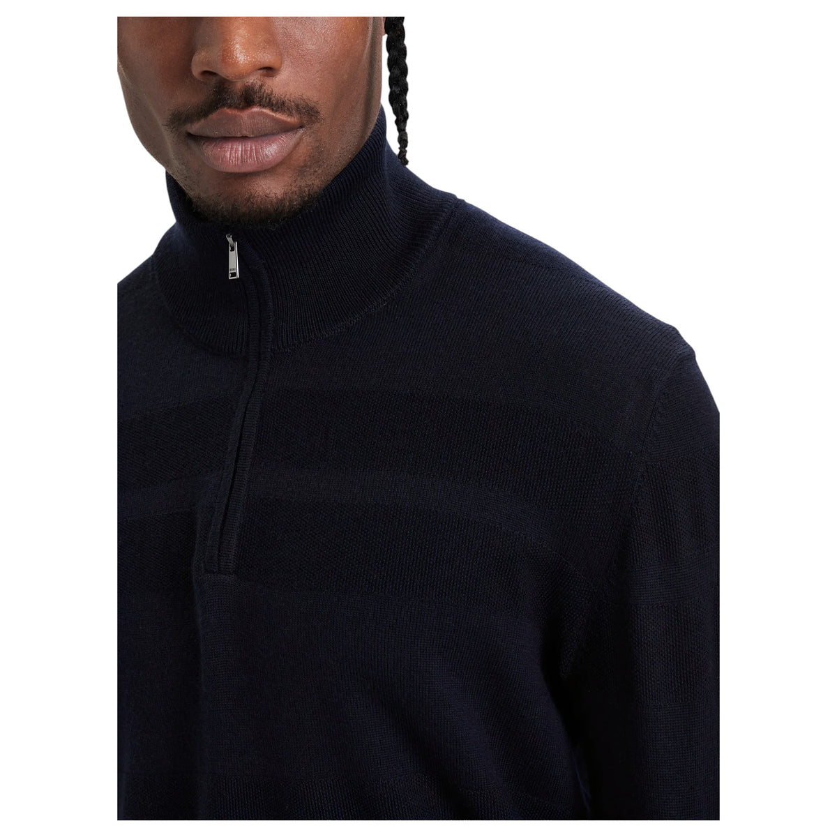 BOSS H-Fine Men’s Wool Quarter-Zip Sweater 50571269
