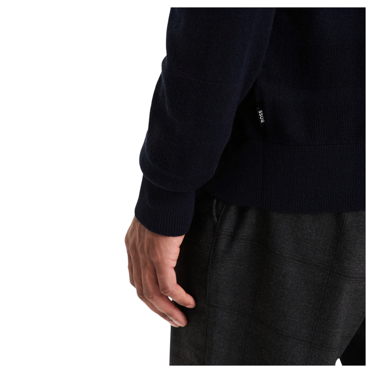 BOSS H-Fine Men’s Wool Quarter-Zip Sweater 50571269