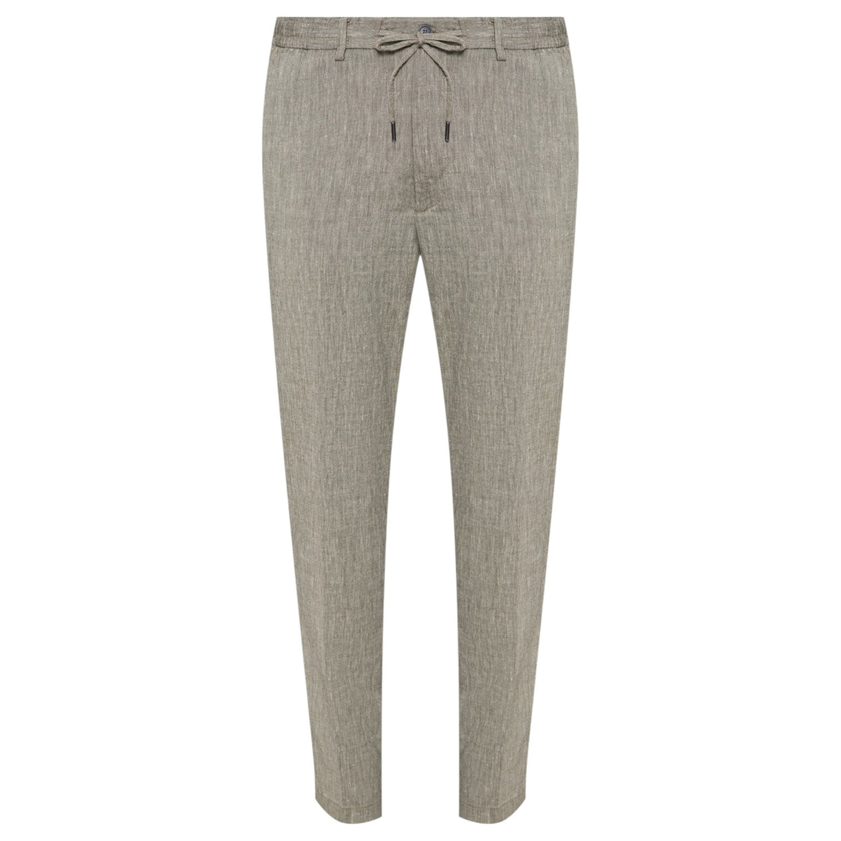 BOSS Casual Trousers In Linen In Dark Olive 50540480 302