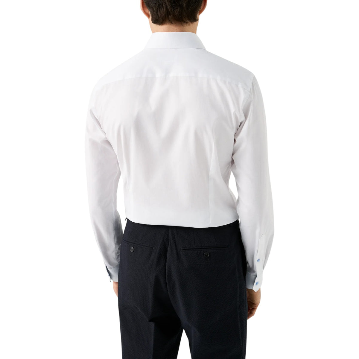 Eton White Floral Effect Signature Twill Shirt