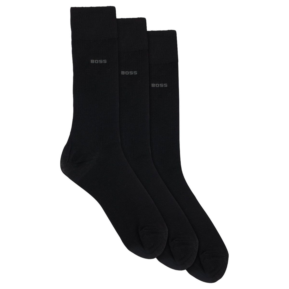 Boss Three-Pack Of Regular-Length Socks In Stretch Fabric 50469839