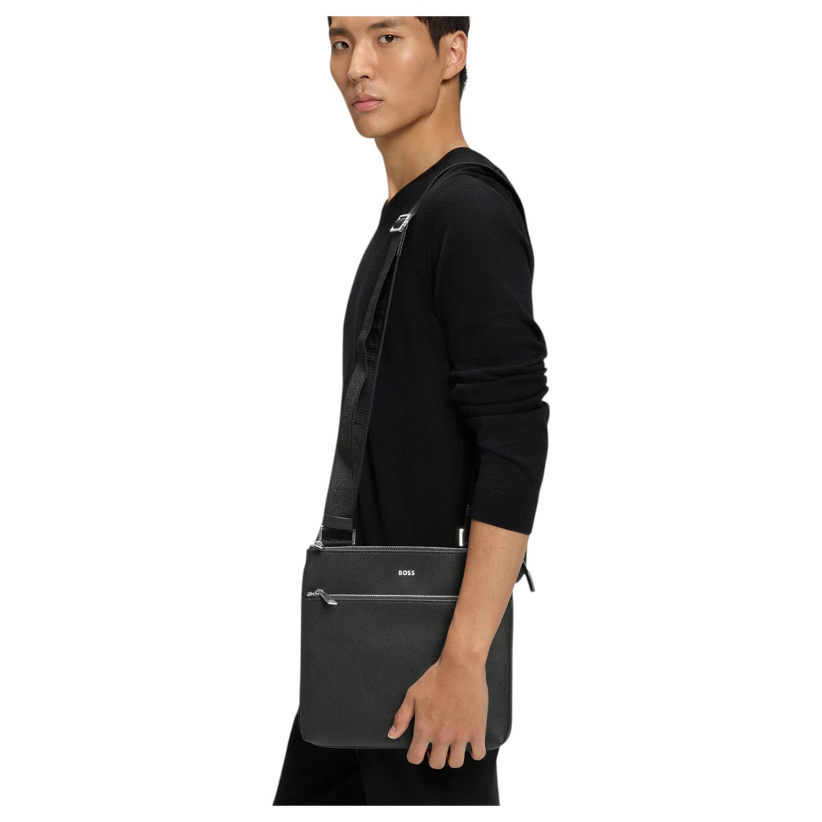 Hugo Boss Envelope Bag With Zip Closure And Logo Detail 50483567 001