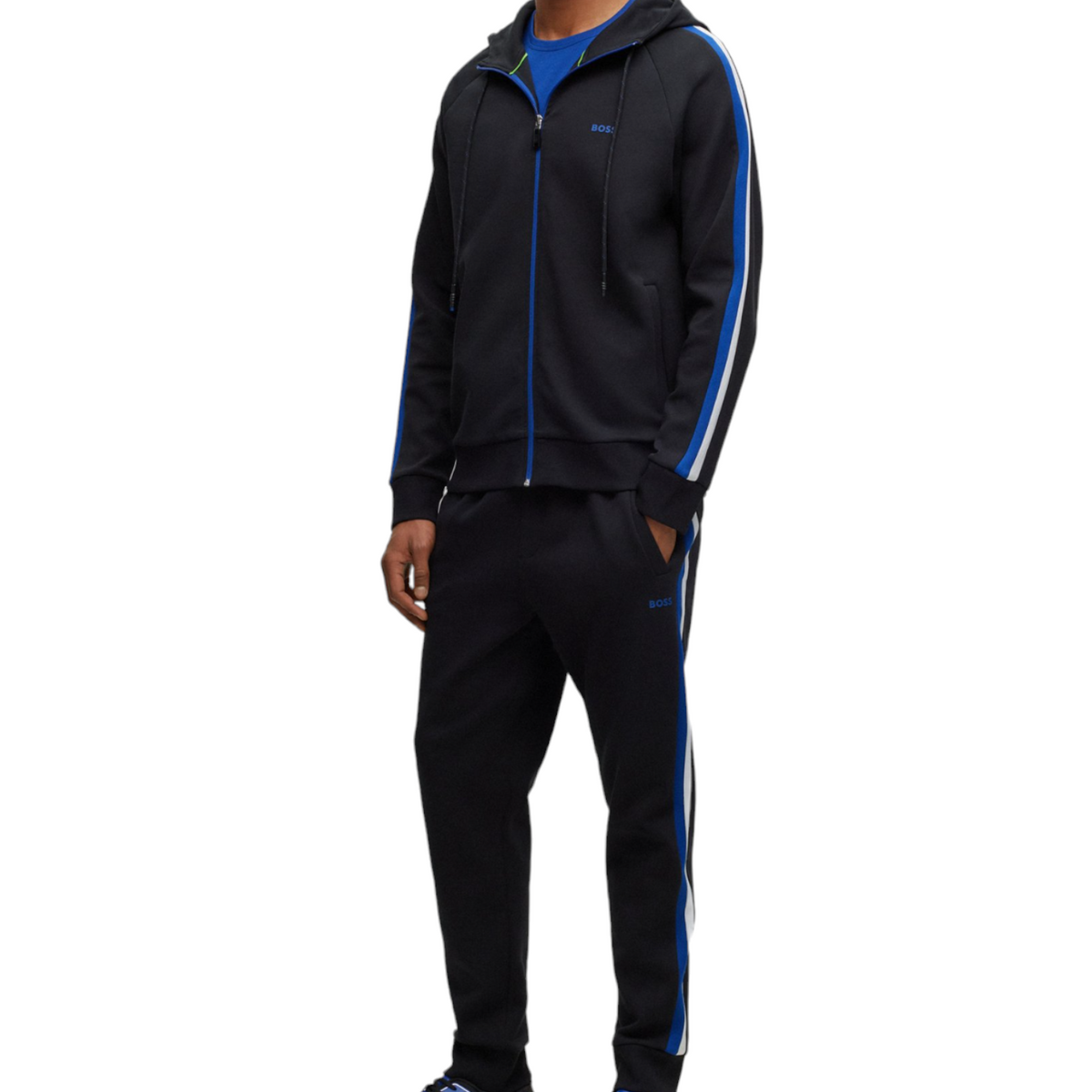 BOSS Cotton Blend Regular-Fit Track Suit with Striped Tape 50494092-001