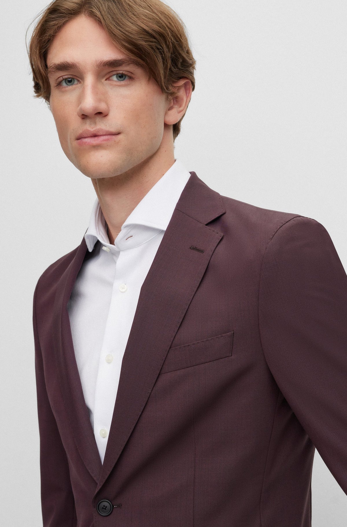 BOSS Slim-Fit Suit In Melange Stretch Wool 50502500-602