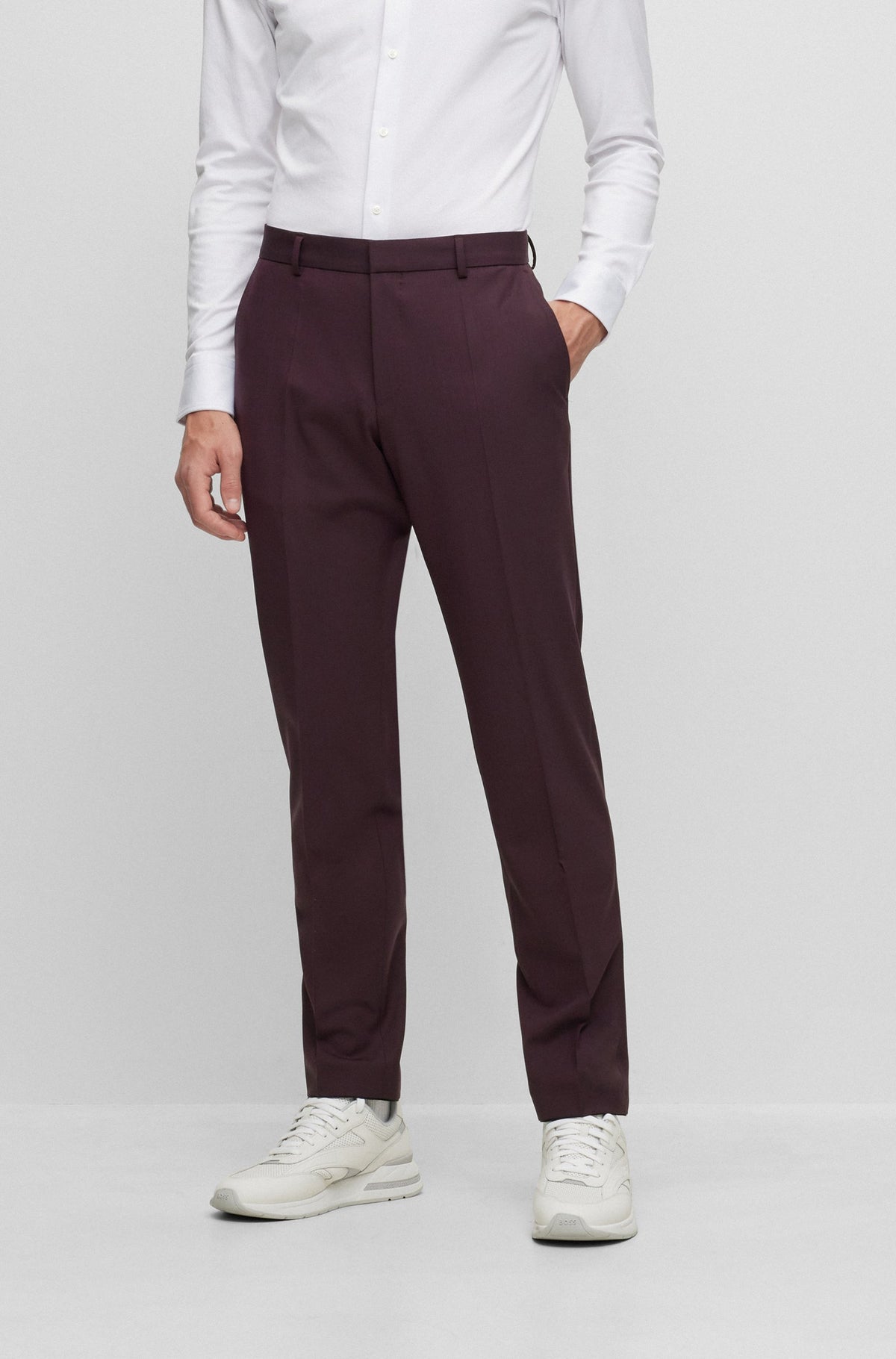 BOSS Slim-Fit Suit In Melange Stretch Wool 50502500-602