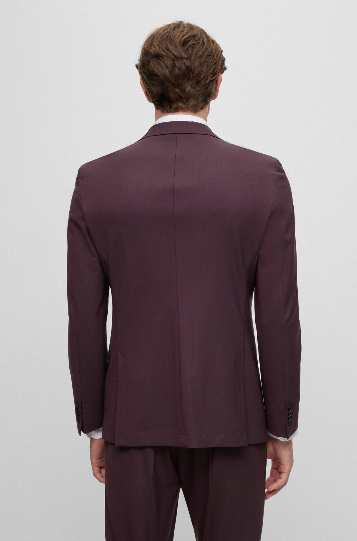 BOSS Slim-Fit Suit In Melange Stretch Wool 50502500-602