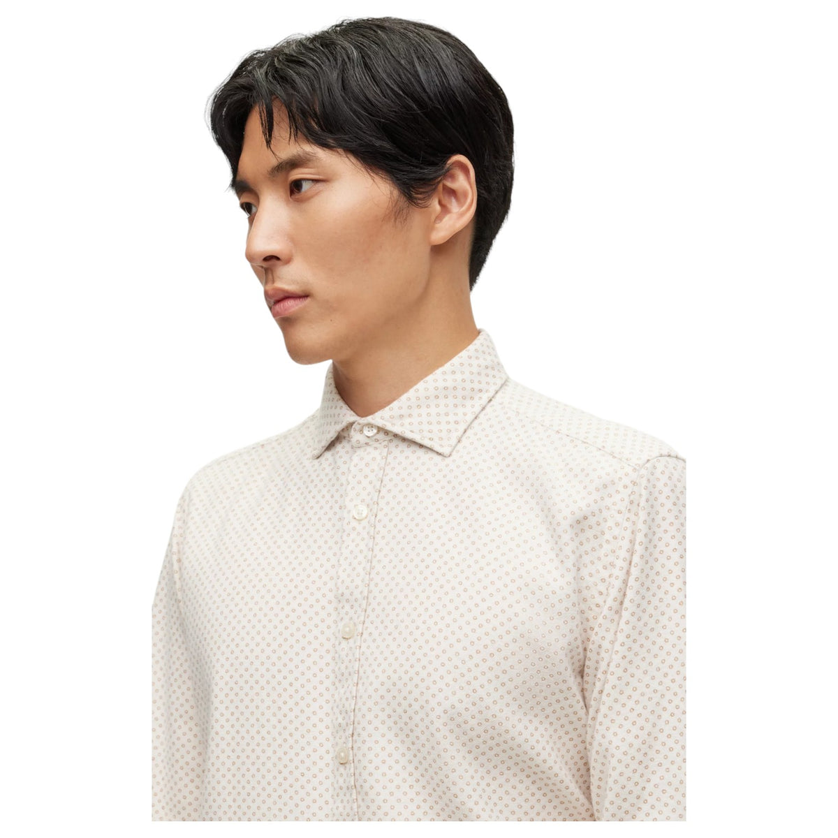 REGULAR-FIT SHIRT IN PRINTED COTTON WITH SPREAD COLLAR 50503033-260