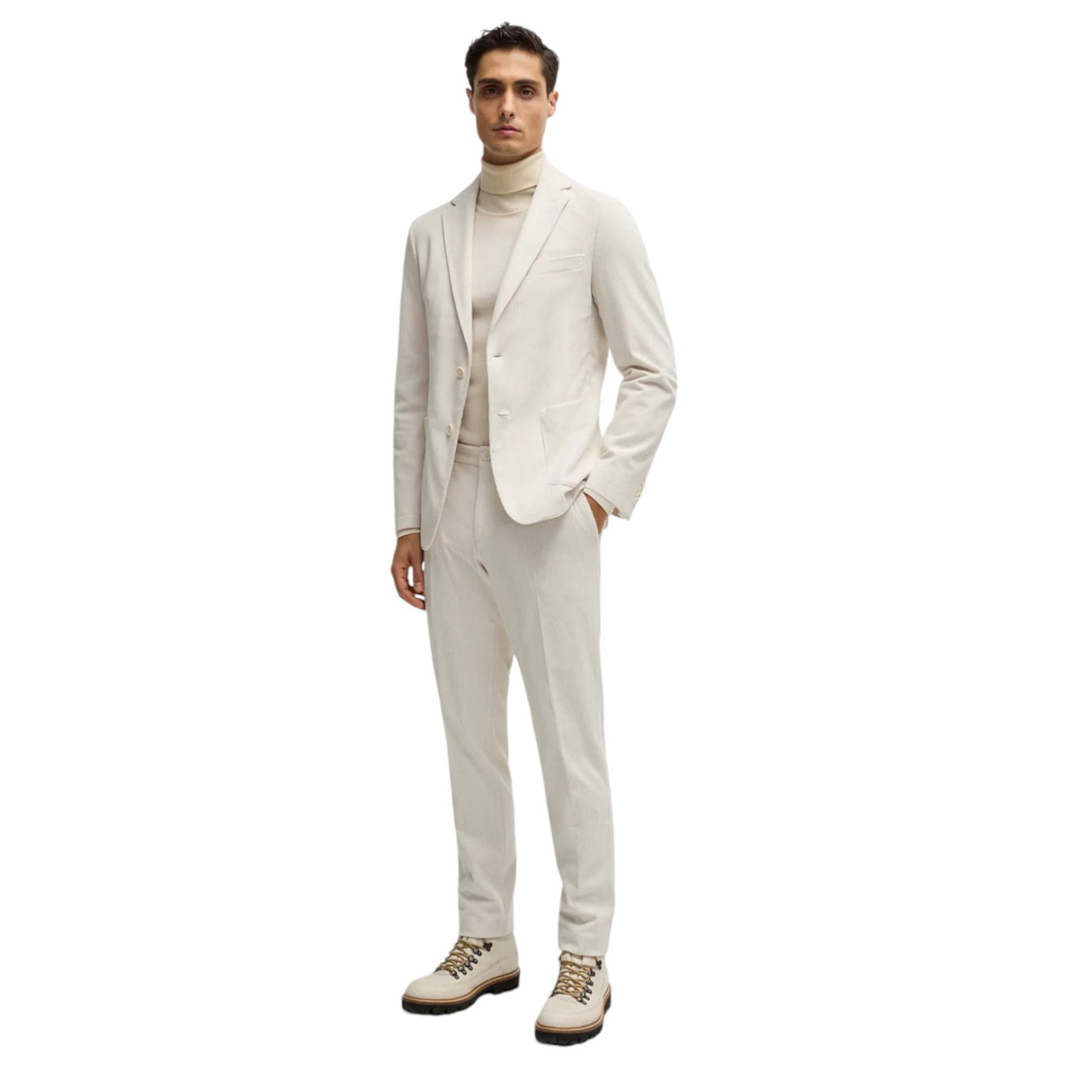 Boss Slim-fit jacket in performance corduroy 50527909 131 Beige