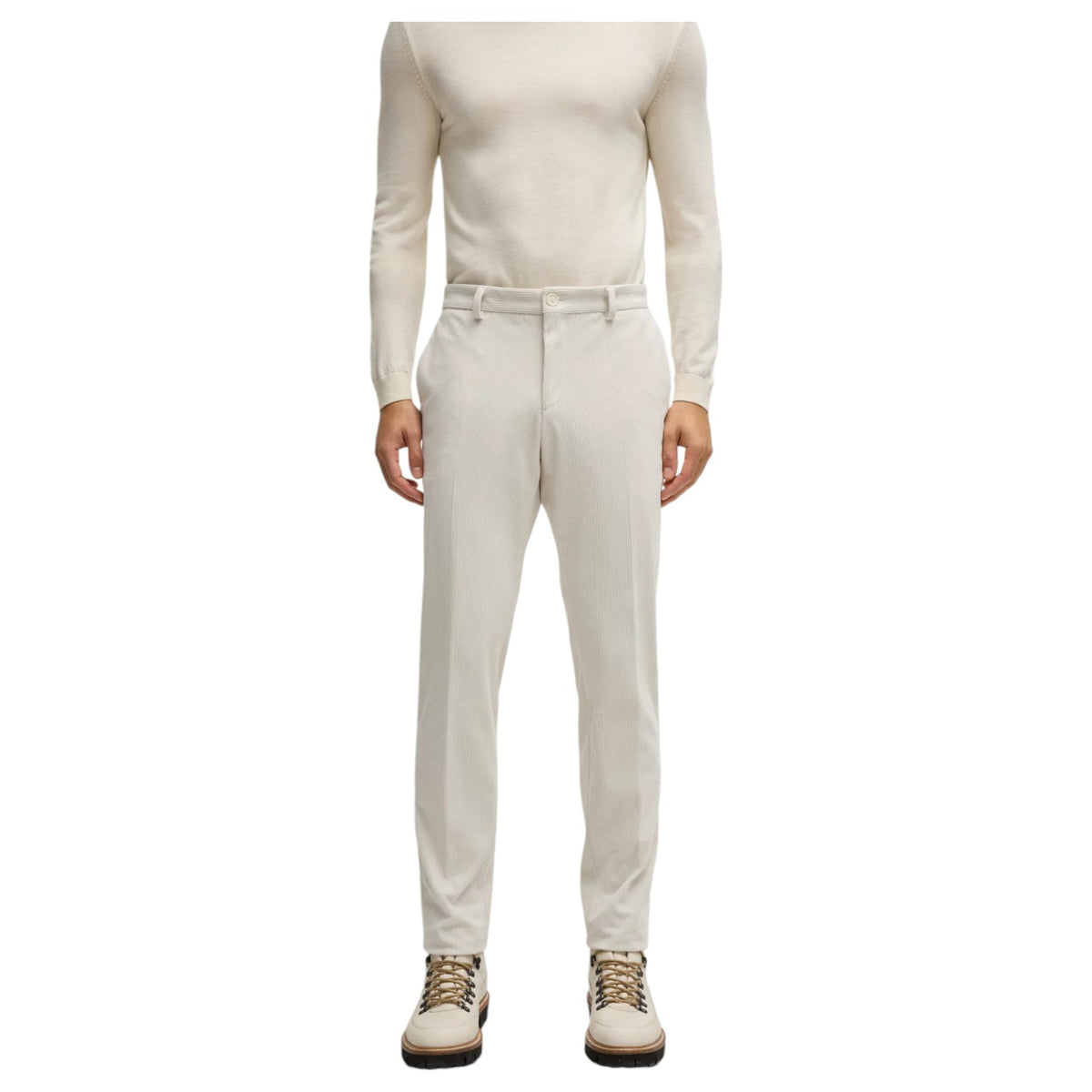 Boss Slim-fit trousers in performance-stretch corduroy 50530665 131 Beige