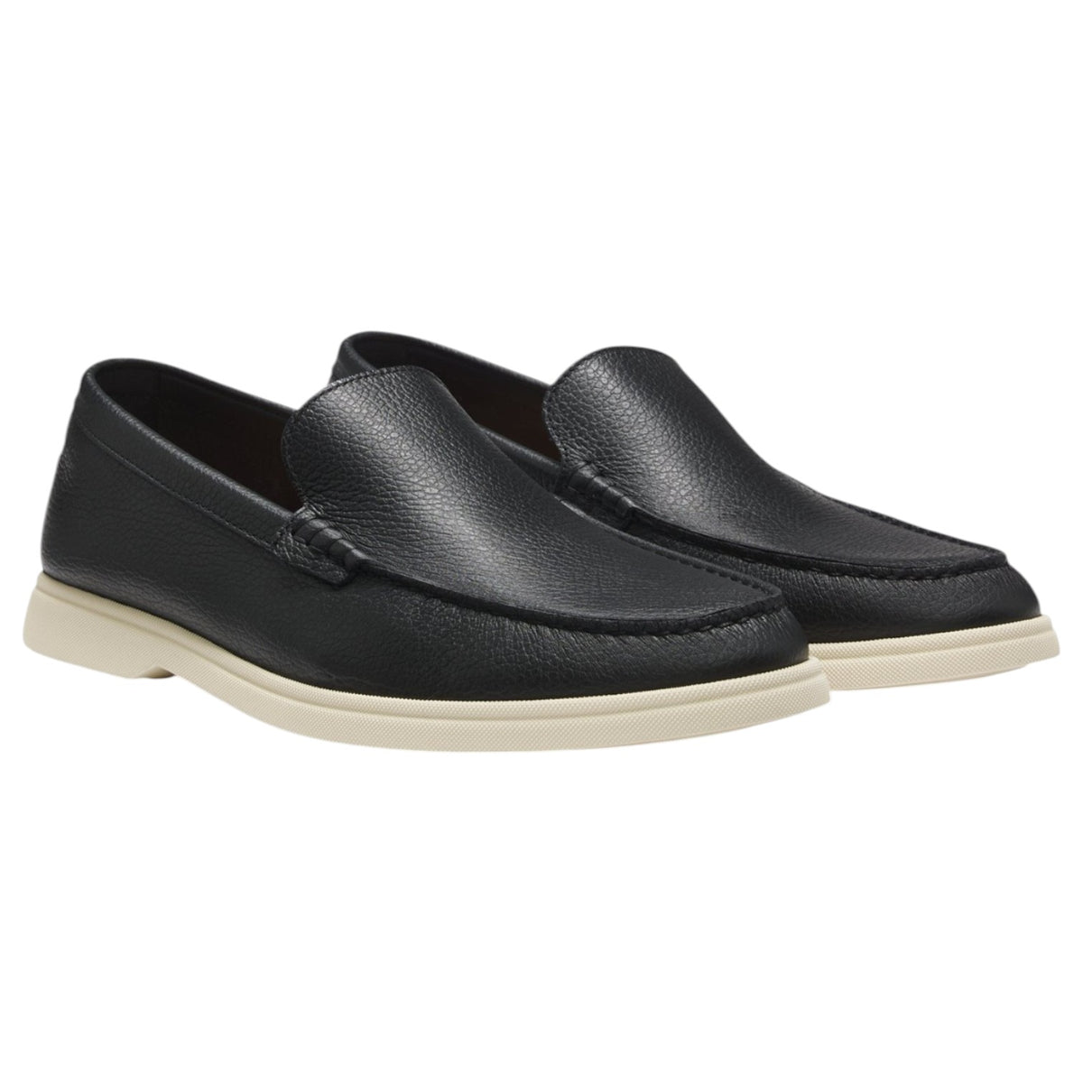 BOSS Men's Sienne Grained-Leather Loafers 50536173-001