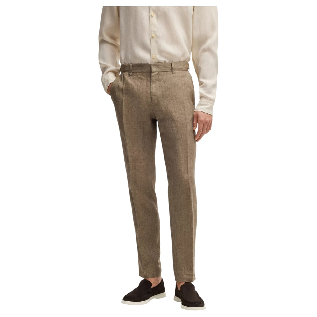 Boss Formal Trousers In Linen Canvas 50540518