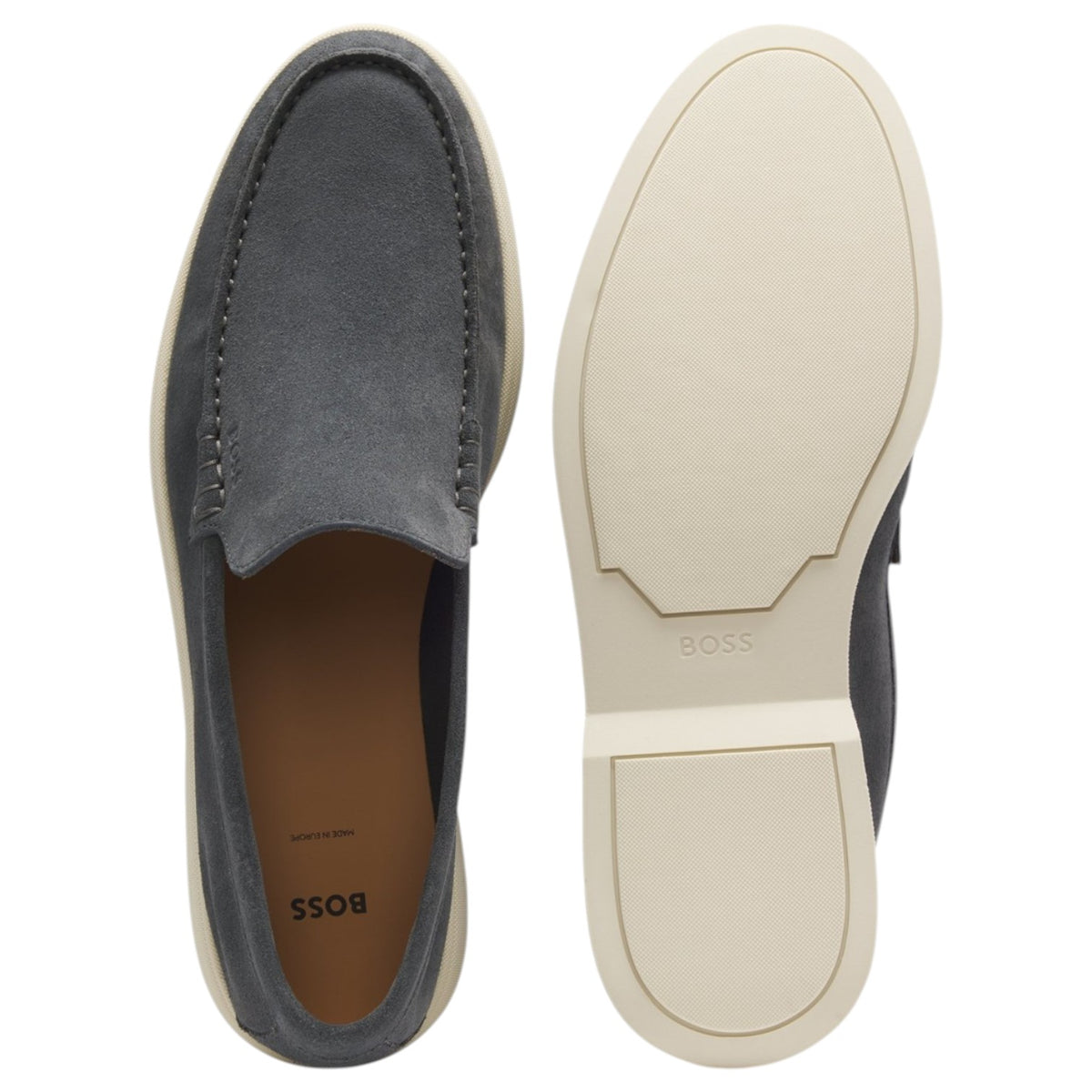 BOSS Suede Loafers With Debossed Logo 50543083
