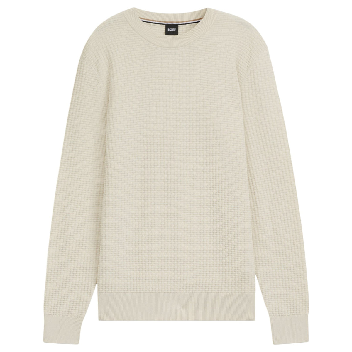 Boss Cotton Sweater With Knitted Structure