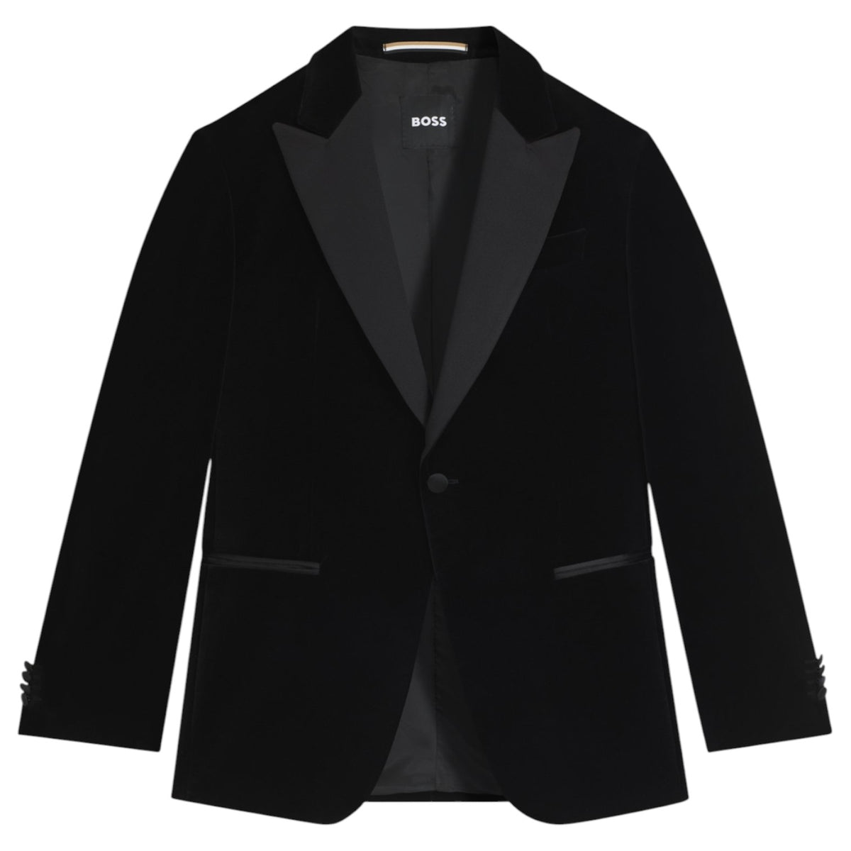 Boss Slim-Fit Tuxedo Jacket In Cotton Velvet