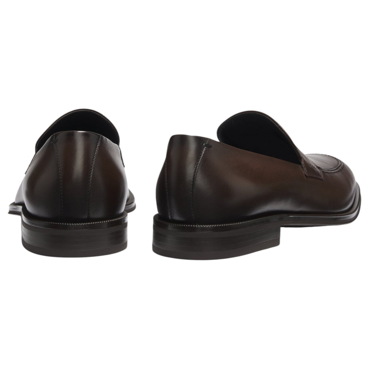 BOSS Leather Loafers With Textured Tongue