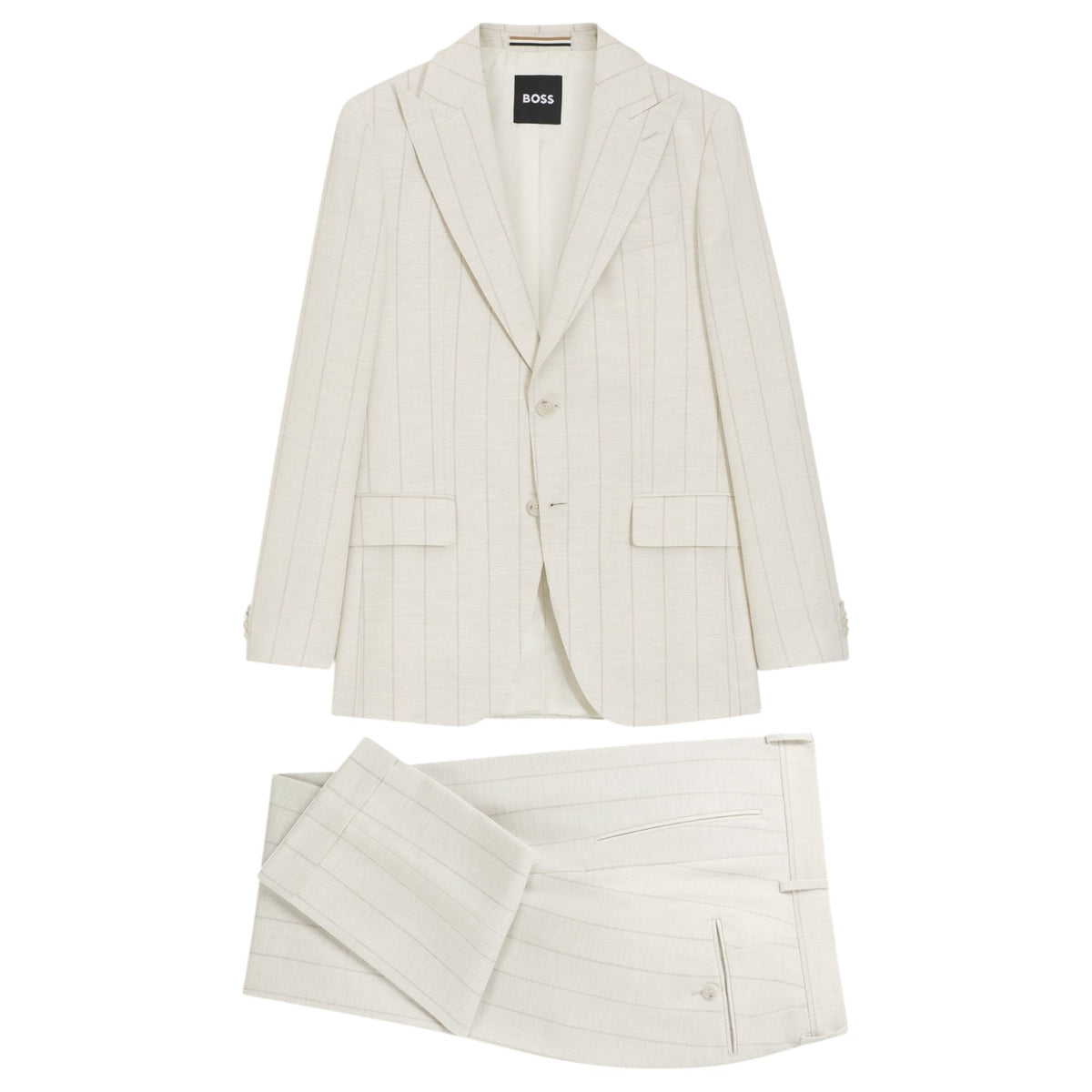 BOSS Two-Piece Slim-Fit Suit In Cotton And Virgin Wool 50561849
