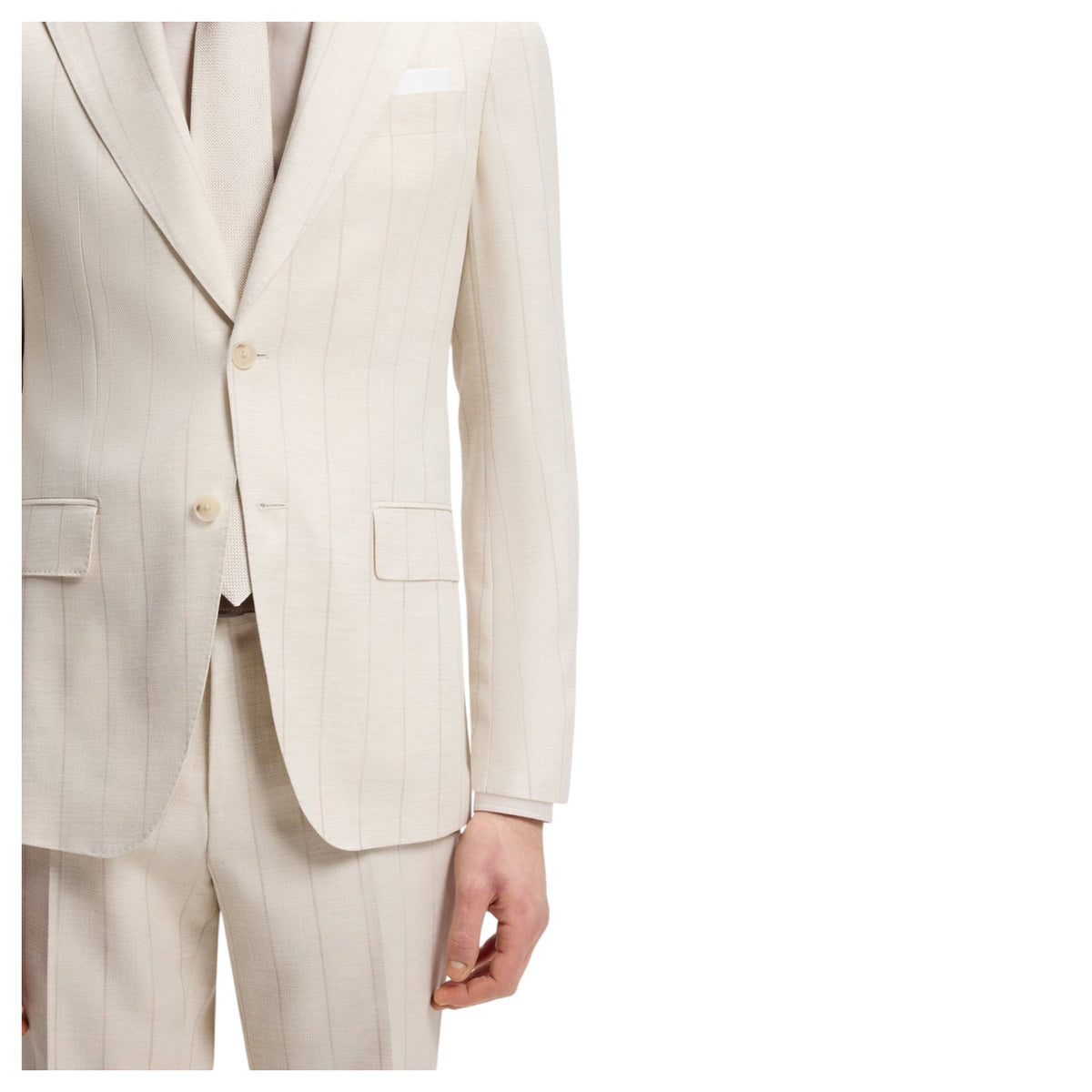 BOSS Two-Piece Slim-Fit Suit In Cotton And Virgin Wool 50561849