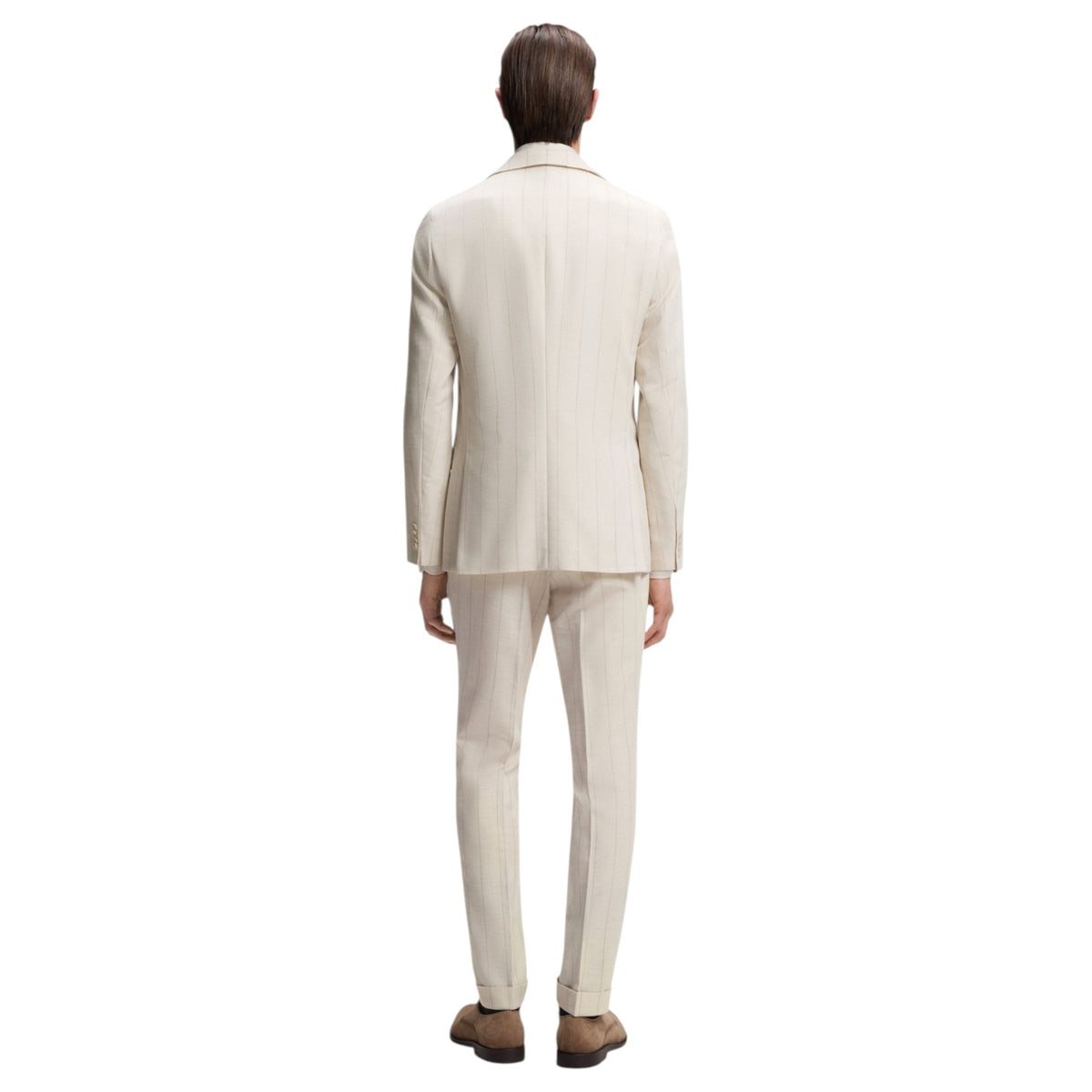 BOSS Two-Piece Slim-Fit Suit In Cotton And Virgin Wool 50561849